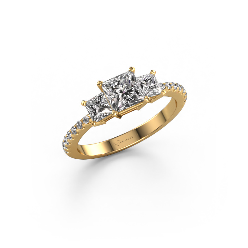 Image of Engagement ring Dorla 585 gold Lab-grown diamond 1.469 crt