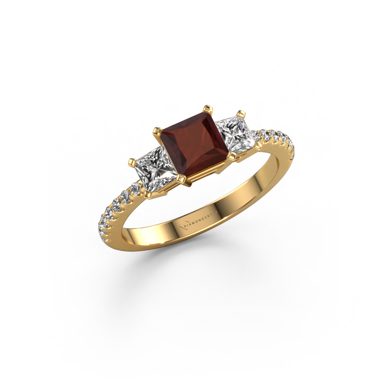 Image of Engagement ring Dorla 585 gold Garnet 5 mm
