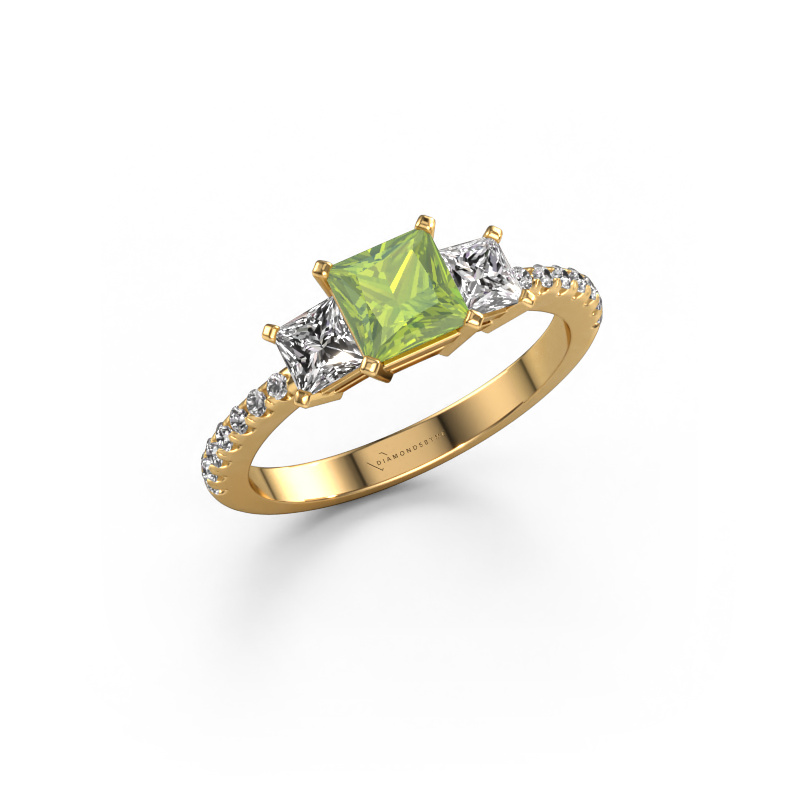 Image of Engagement ring Dorla 585 gold Peridot 5 mm