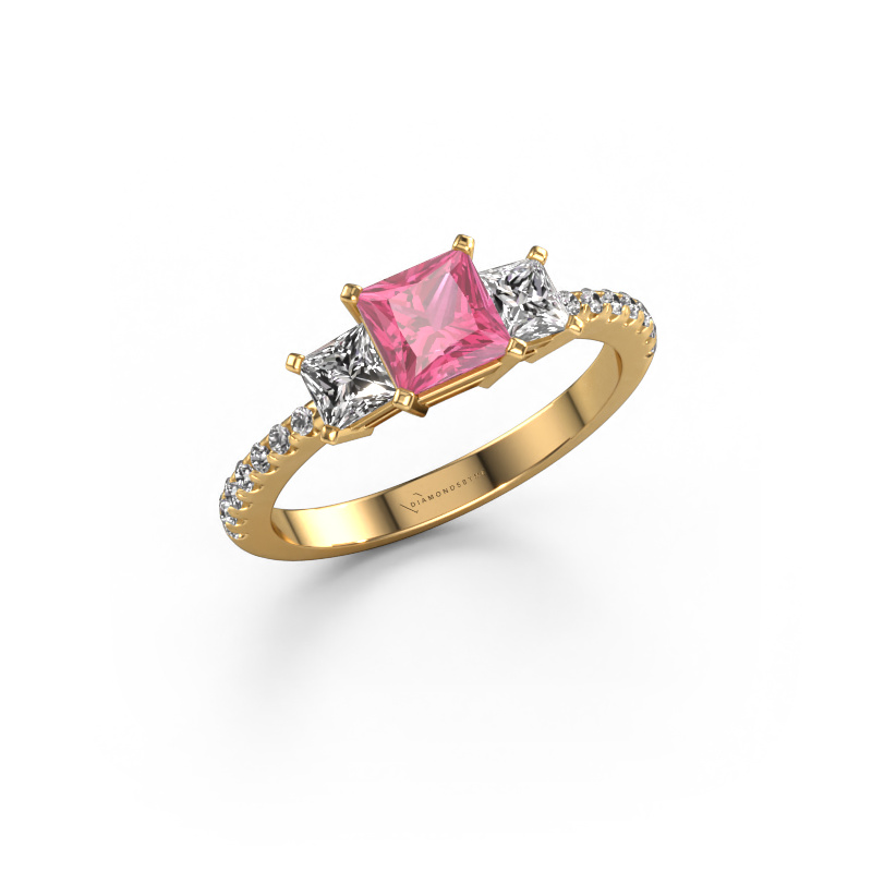 Image of Engagement ring Dorla 585 gold Pink sapphire 5 mm