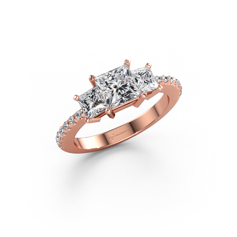 Immagine di Anello di fidanzamento Dorla 585 oro rosa Diamante lab grown 1.975 crt