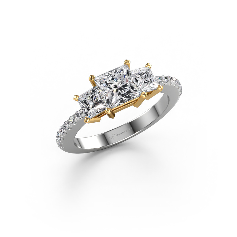 Image de Bague de fiançailles Dorla 585 or blanc Diamant synthétique 1.975 crt