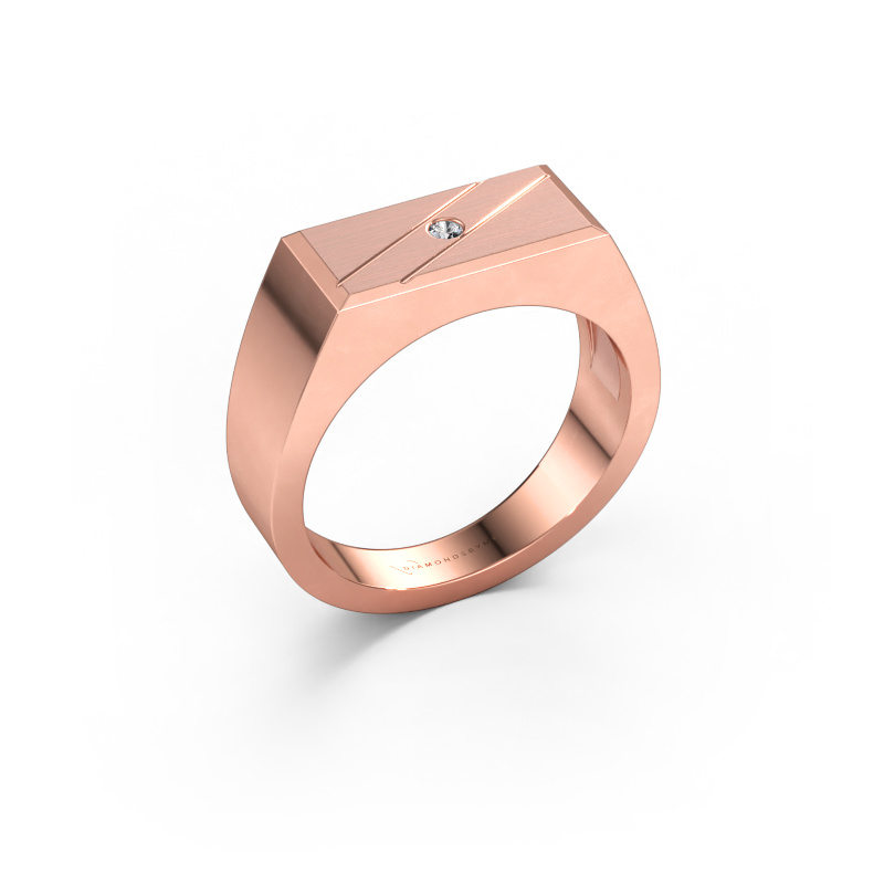 Image de Bague pour homme Dree 3 585 or rose Zircone 2 mm