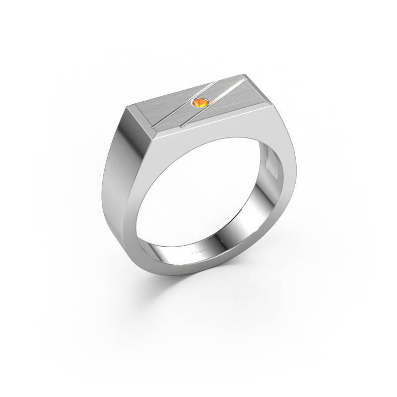 Image of Men's ring Dree 3 950 platinum Citrin 2 mm