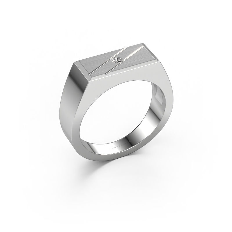Image of Men's ring Dree 3 950 platinum Zirconia 2 mm
