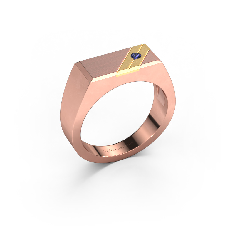 Image of Men's ring Dree 5 585 rose gold Sapphire 2.4 mm