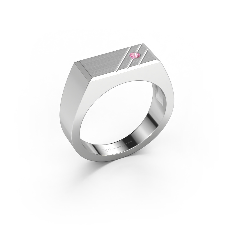 Image of Men's ring Dree 5 950 platinum Pink sapphire 2.4 mm