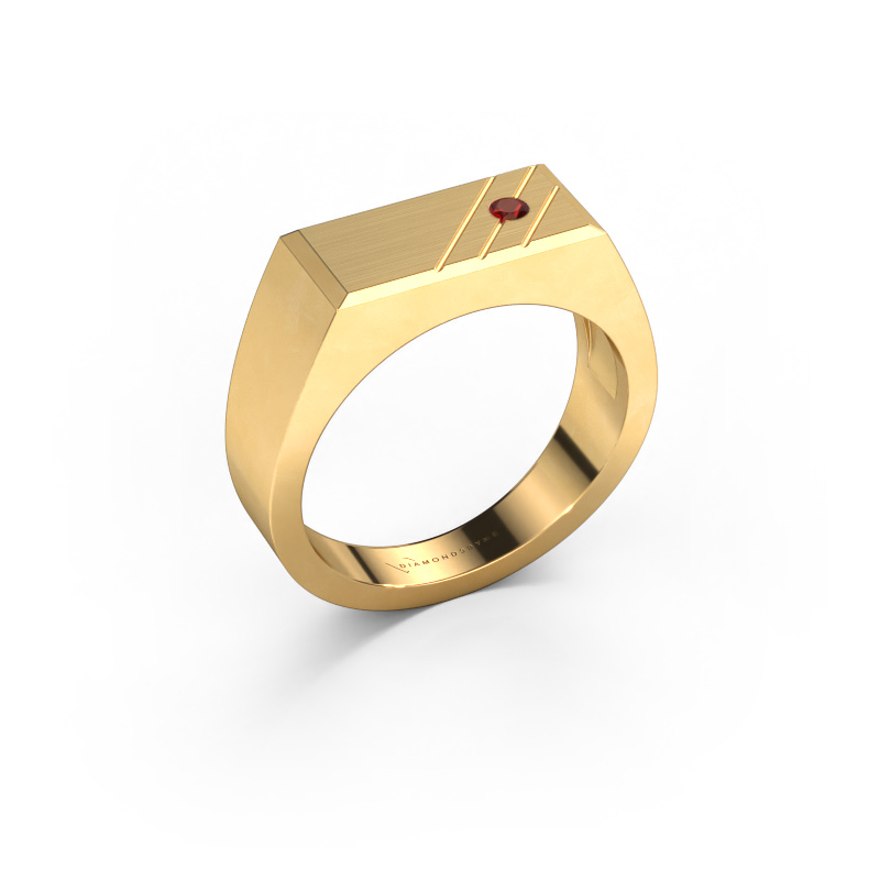 Image of Men's ring Dree 5 585 gold Garnet 2.4 mm
