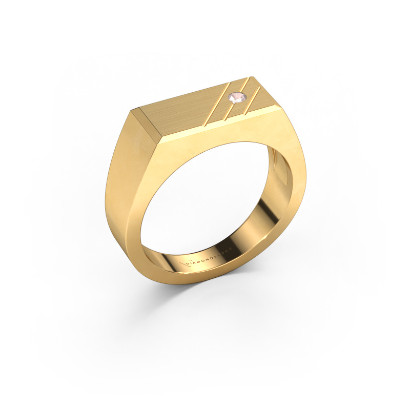 Bild von Herrenring Dree 5 585 Gold Morganit Champagner 2.4 mm