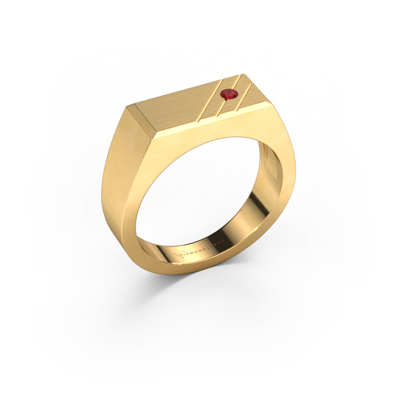 Image of Men's ring Dree 5 585 gold Ruby 2.4 mm