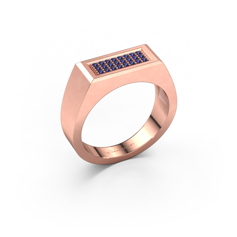 Image of Men's ring Dree 6 585 rose gold Sapphire 1.1 mm