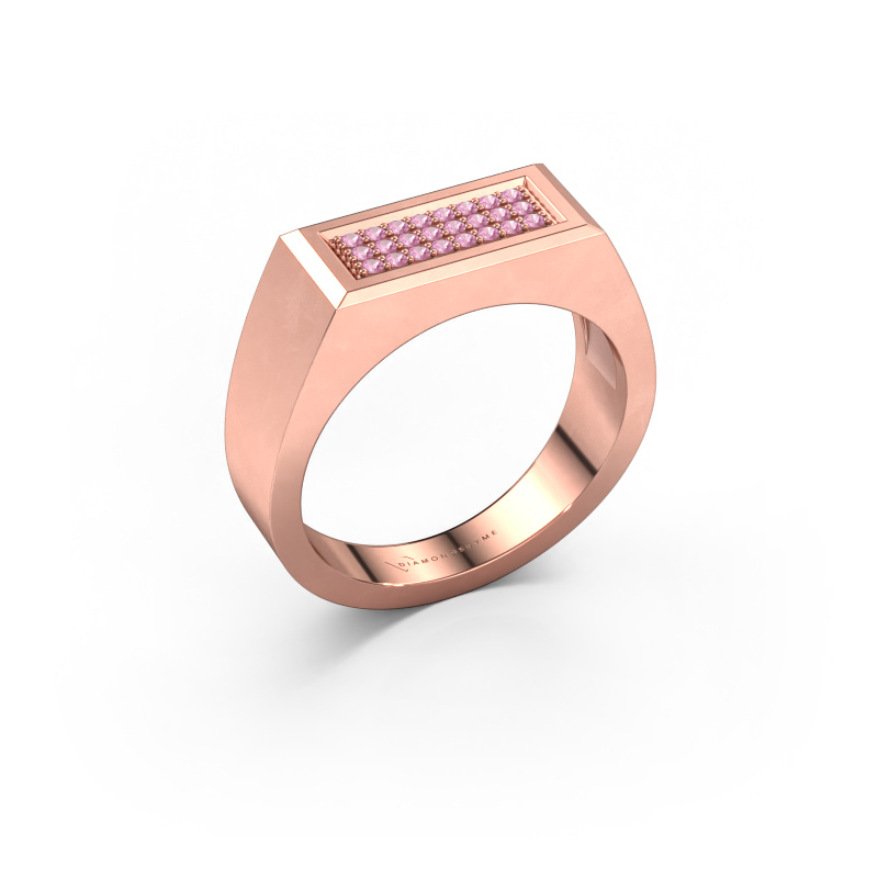 Image of Men's ring Dree 6 585 rose gold Pink sapphire 1.1 mm
