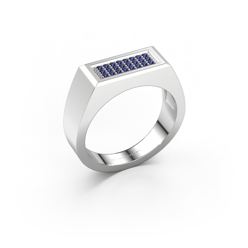 Image of Men's ring Dree 6 950 platinum Sapphire 1.1 mm