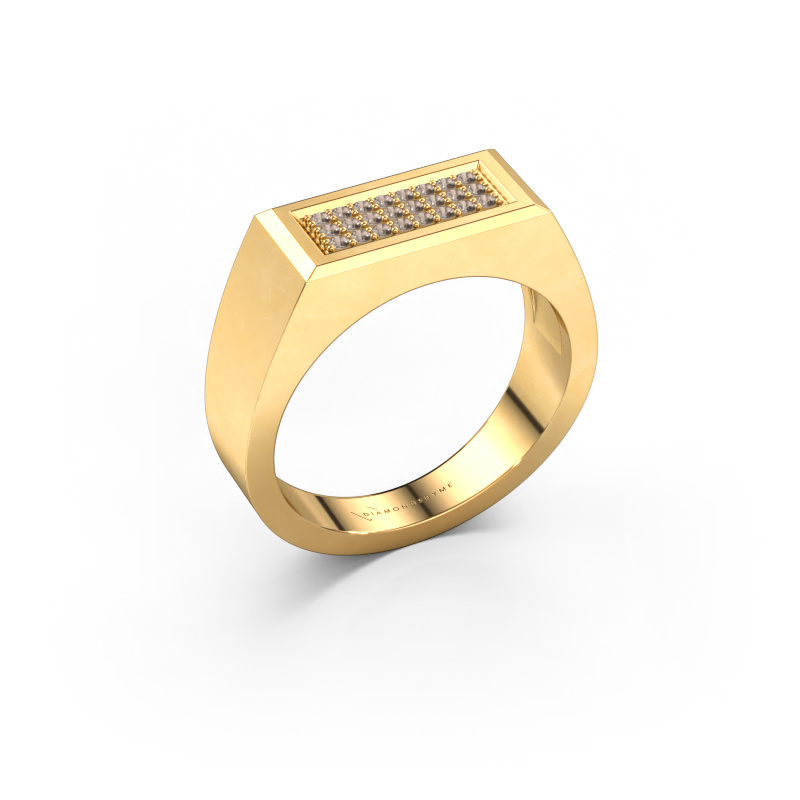 Image of Men's ring Dree 6 585 gold Brown diamond 0.16 crt