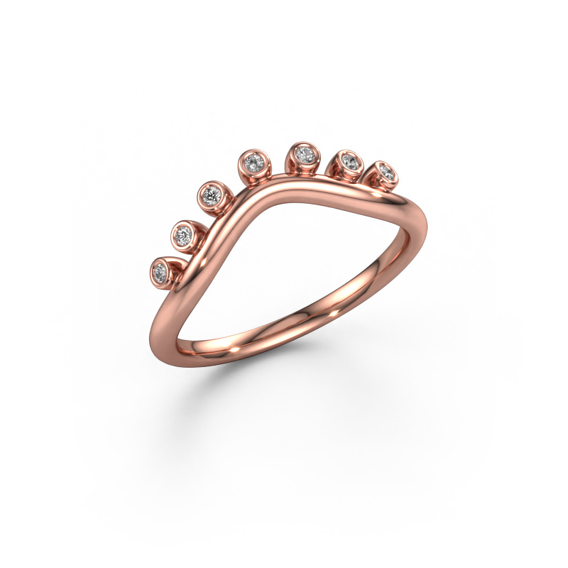 Image of Stacking ring Drop A 585 rose gold Diamond 0.053 crt