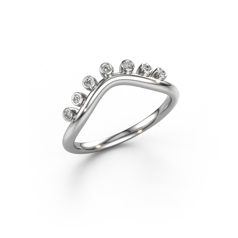 Image of Stacking ring Drop A 585 white gold Zirconia 1.2 mm