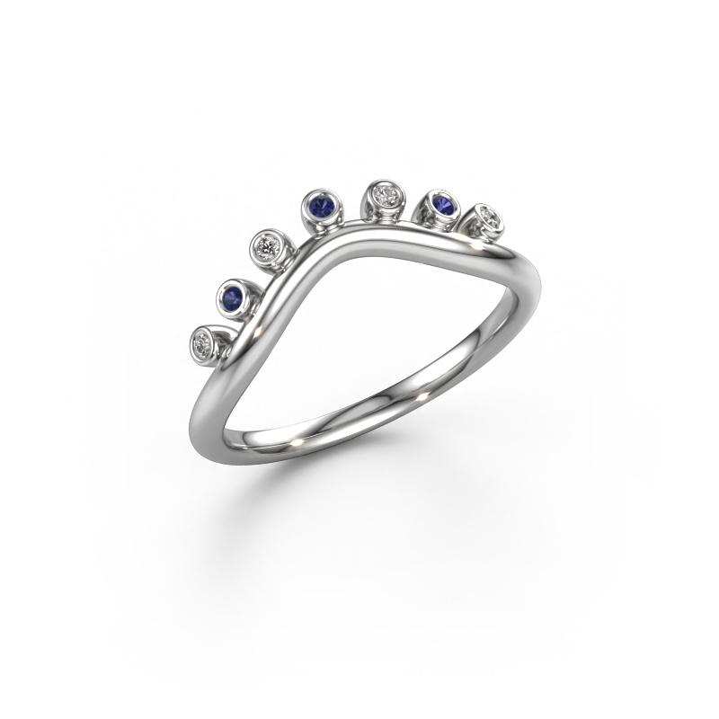 Image of Stacking ring Drop A 585 white gold Sapphire 1.2 mm
