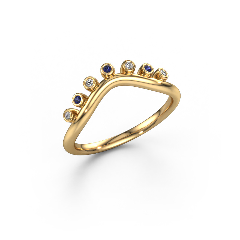 Image of Stacking ring Drop A 585 gold Sapphire 1.2 mm