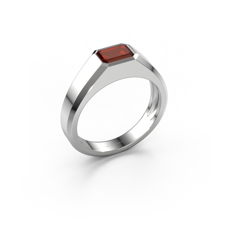 Image of Men's ring Dylan 1 950 platinum Garnet 7x5 mm