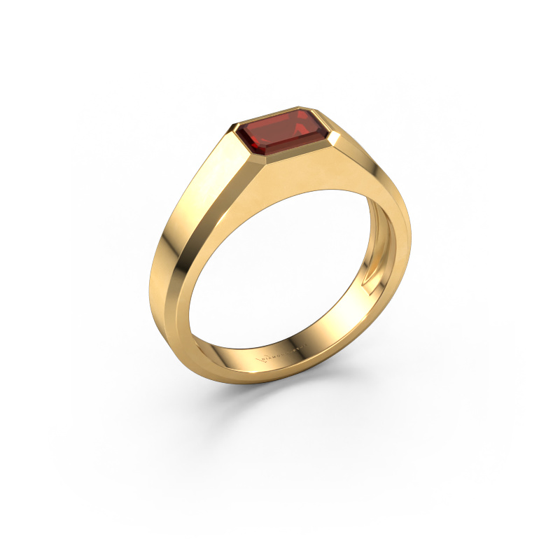 Bild von Herrenring Dylan 1 585 Gold Granat 7x5 mm