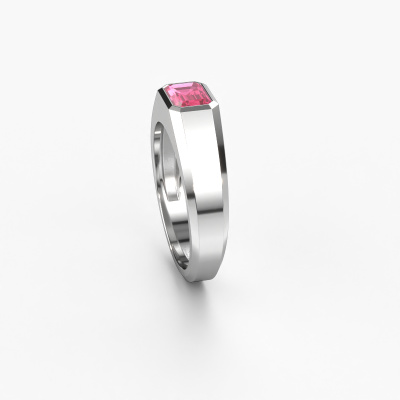Men s ring Dylan 1 950 platinum Pink sapphire 7x5 mm