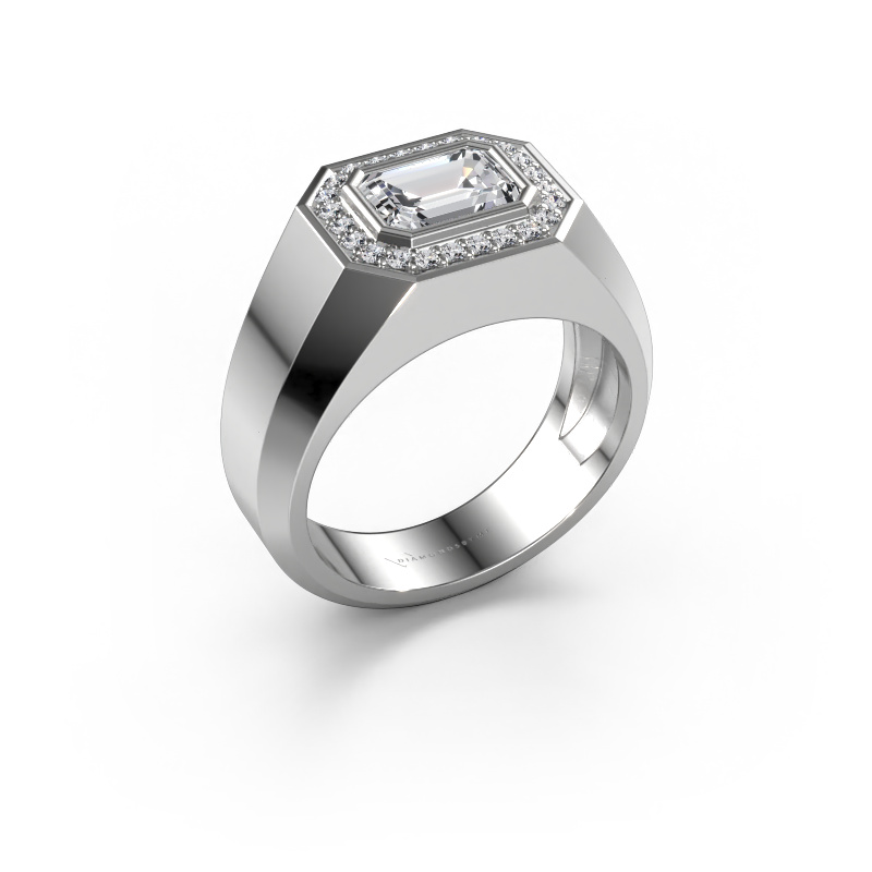 Image of Men's ring Dylan 2 585 white gold Diamond 1.68 crt