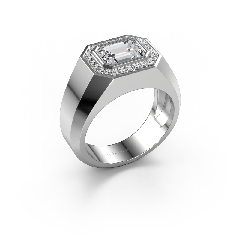 Image of Men's ring Dylan 2 585 white gold Diamond 1.945 crt
