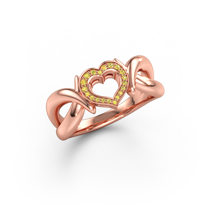 Bild av Ring Earlie 1 585 roséguld Gul safir 1.1 mm
