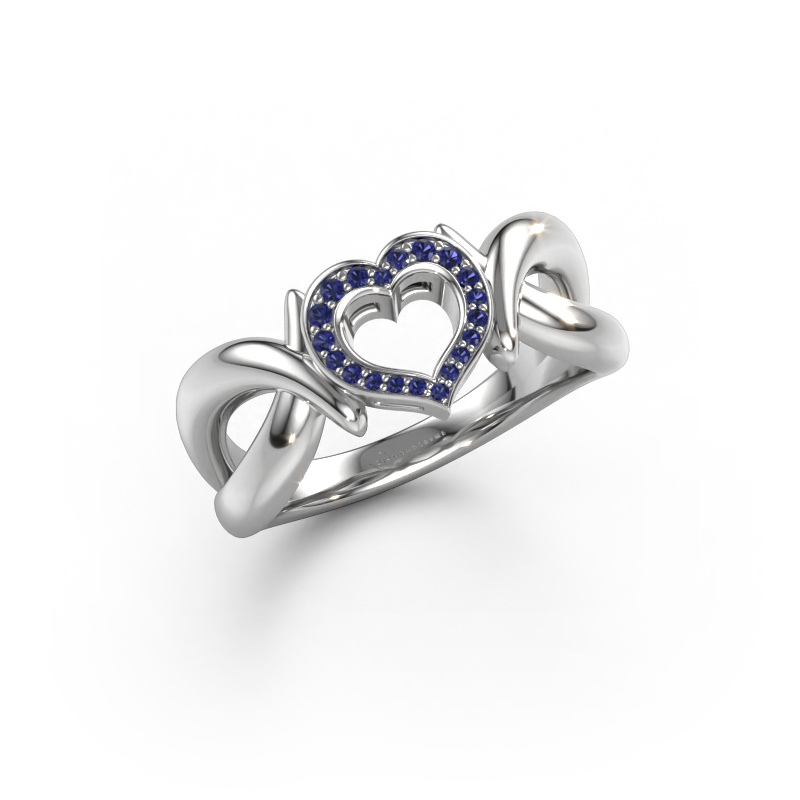 Bild von Ring Earlie 1 950 Platin Saphir 1.1 mm