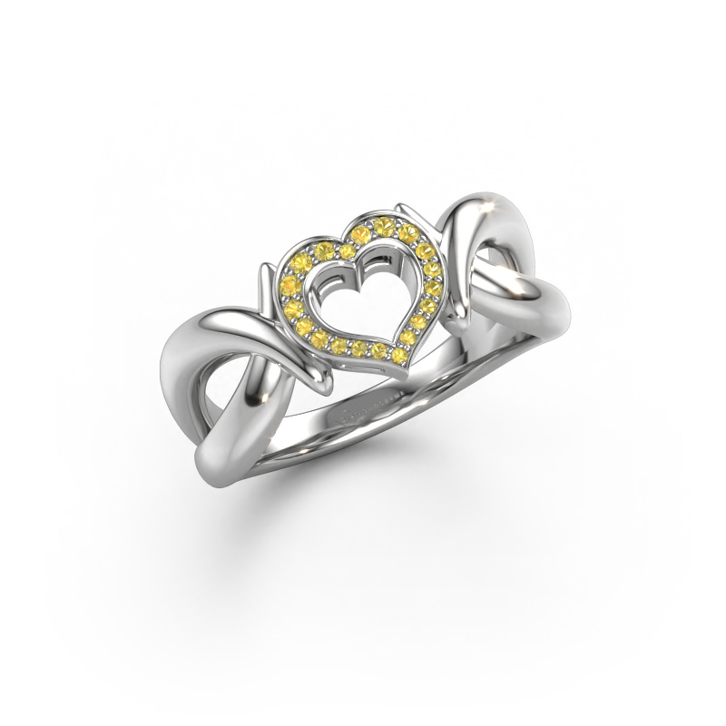 Image of Ring Earlie 1 950 platinum Yellow sapphire 1.1 mm