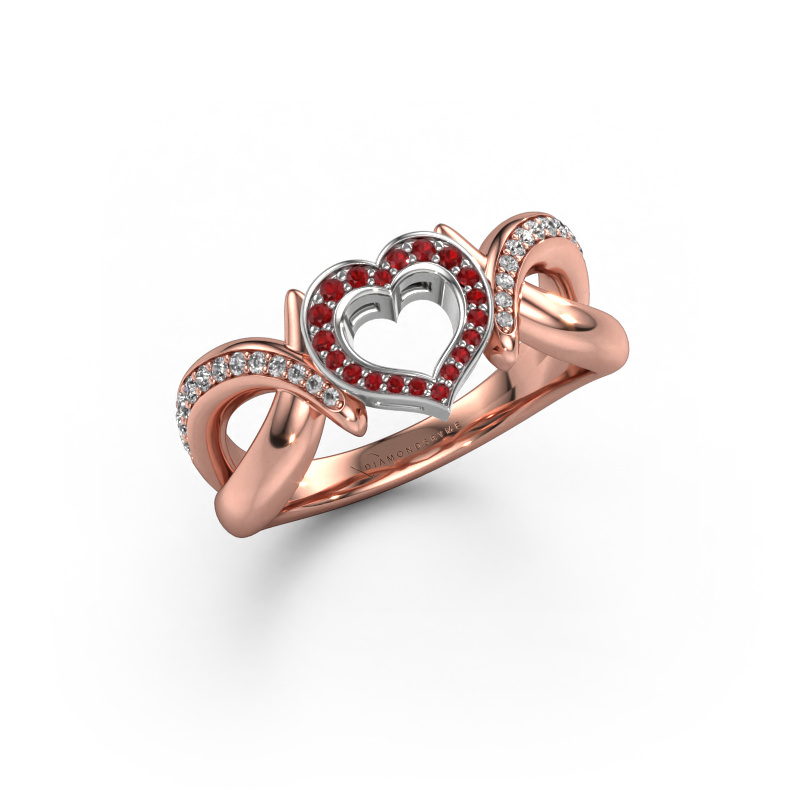 Image of Ring Earlie 2 585 rose gold Ruby 1.1 mm