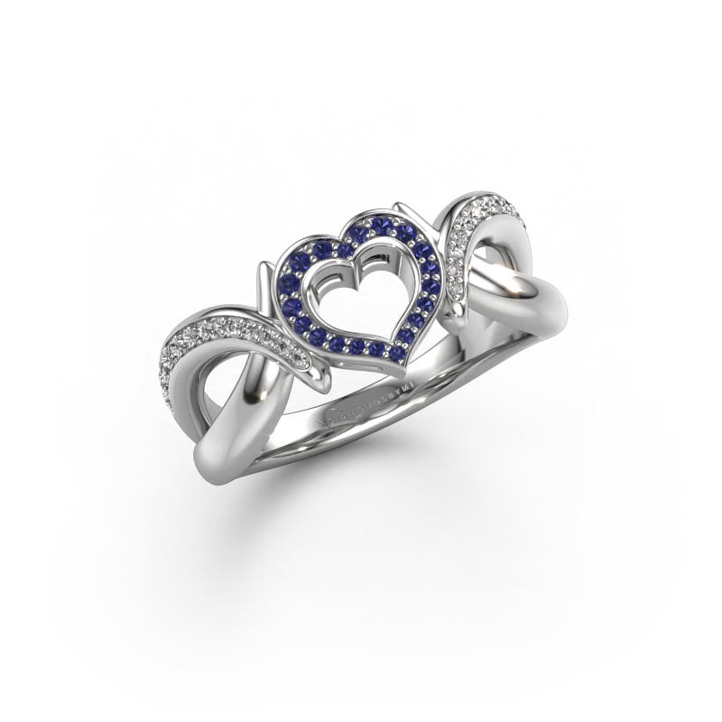 Bild von Ring Earlie 2 950 Platin Saphir 1.1 mm