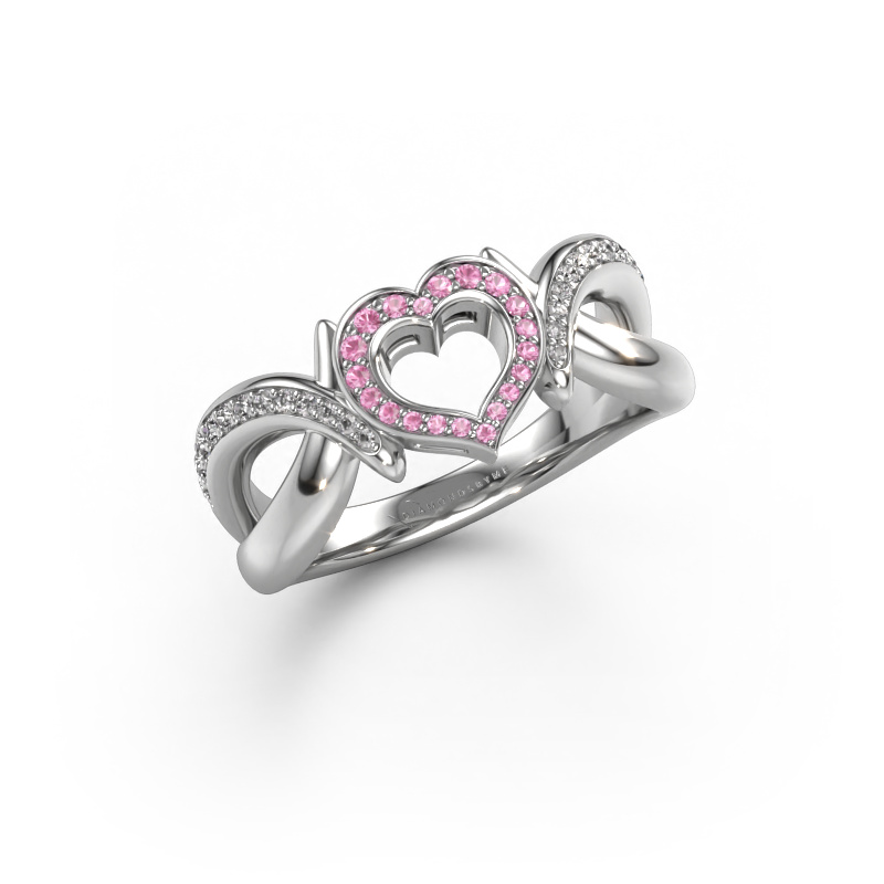 Image of Ring Earlie 2 950 platinum Pink sapphire 1.1 mm