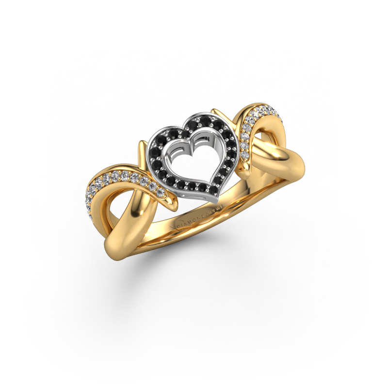 Bild von Ring Earlie 2 585 Gold Schwarz Diamant 0.259 crt