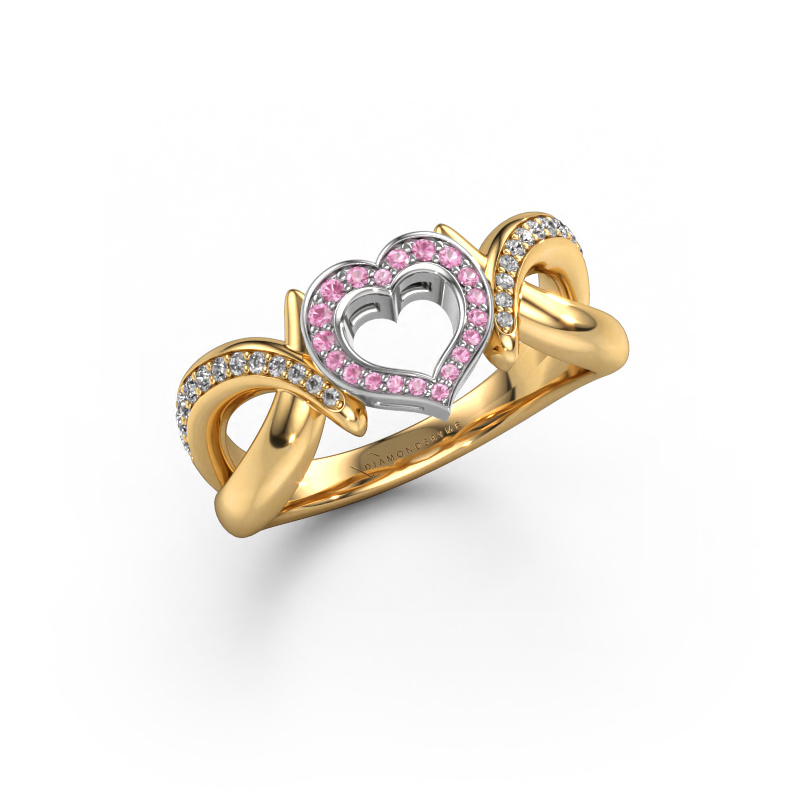 Image of Ring Earlie 2 585 gold Pink sapphire 1.1 mm