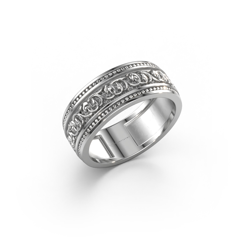 Image of Men's ring Eddo 585 white gold