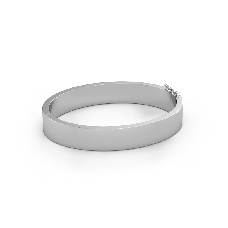 Bilde av Armring Edra 10mm 585 hvitt gull