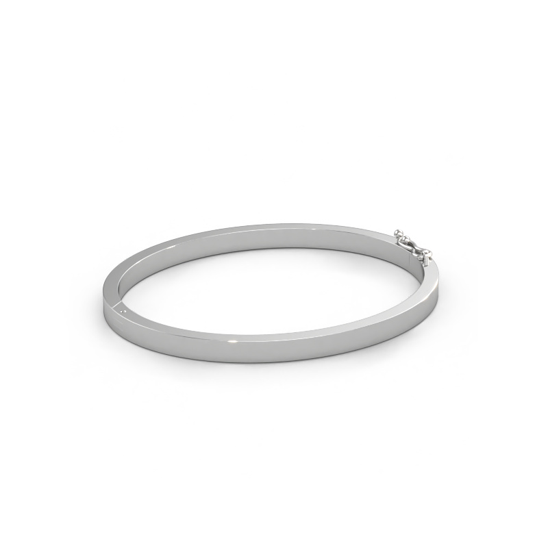 Bilde av Armring Edra 4mm 585 hvitt gull