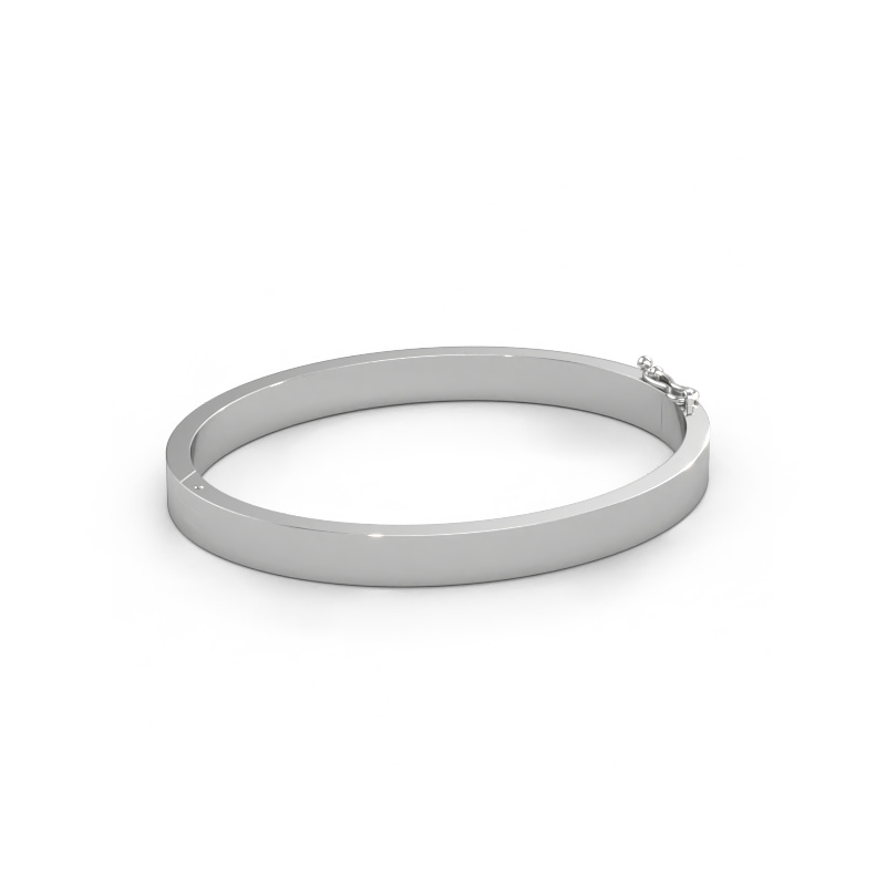 Immagine di Bracciale rigido Edra 6mm 585 oro bianco