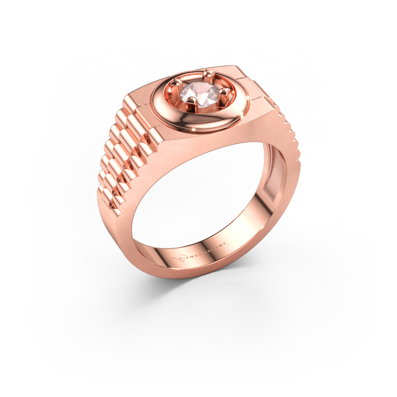 Immagine di Anello da uomo Edward 585 oro rosa Morganite champagne 4.7 mm