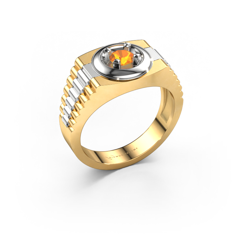 Image of Men's ring Edward 585 gold Citrin 4.7 mm
