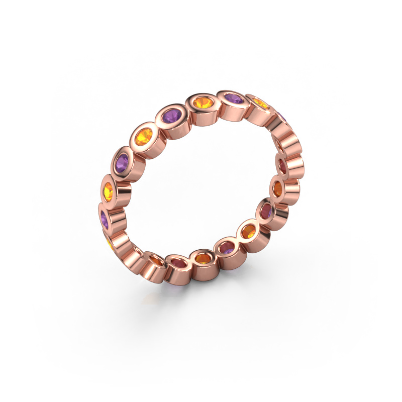 Image of Stackable ring Edwina 1 585 rose gold Citrin 2 mm