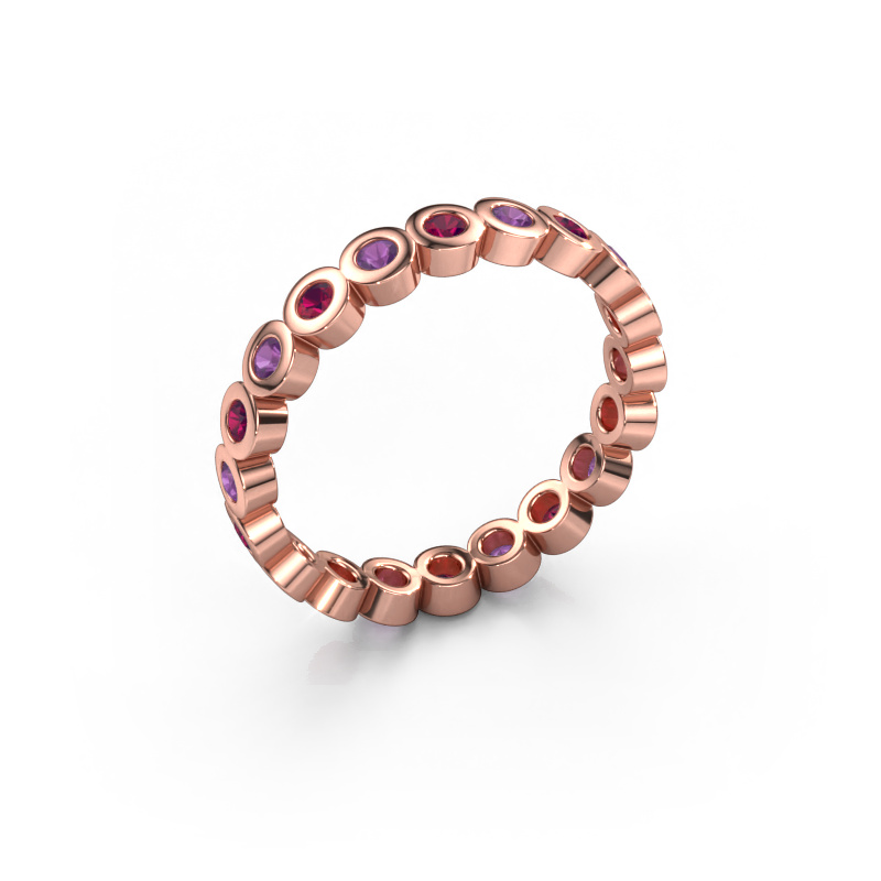 Bild von Vorsteckring Edwina 1 585 Roségold Rhodolit 2 mm