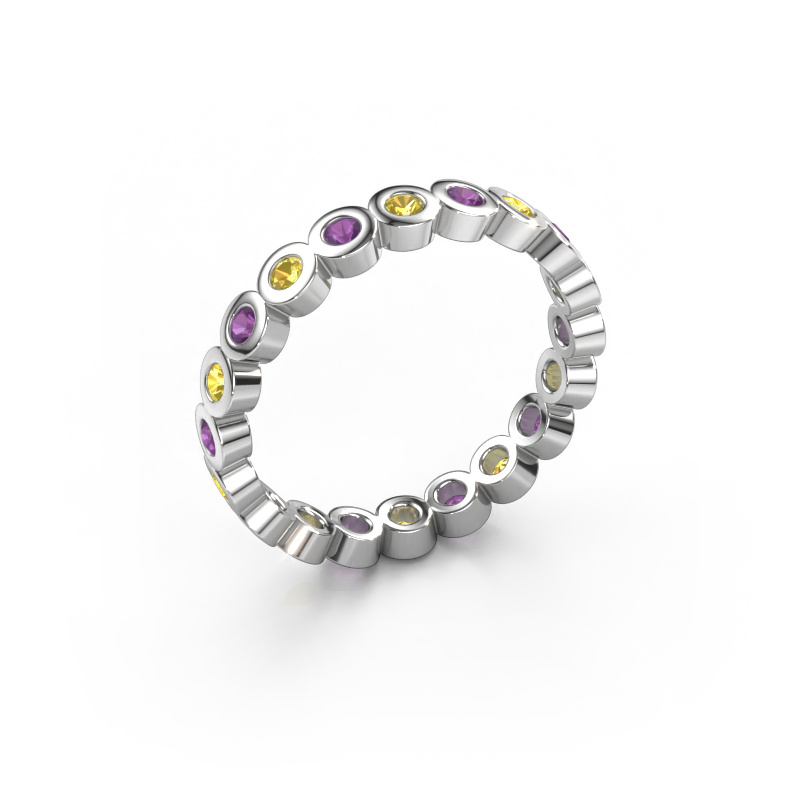 Bild von Vorsteckring Edwina 1 585 Weißgold Gelb Saphir 2 mm