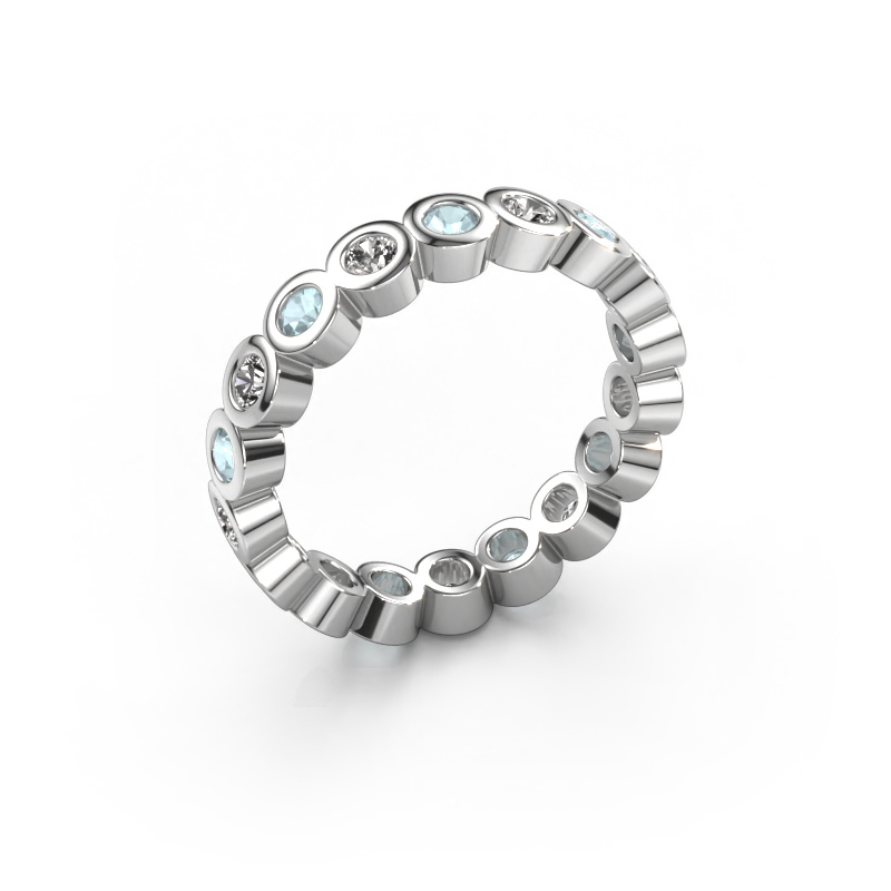 Image of Stackable ring Edwina 2 585 white gold Zirconia 2.5 mm
