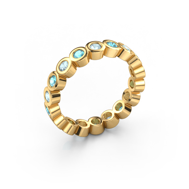 Image of Stackable ring Edwina 2 585 gold Blue topaz 2.5 mm