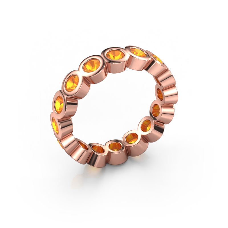 Image of Stackable ring Edwina 3 585 rose gold Citrin 3 mm