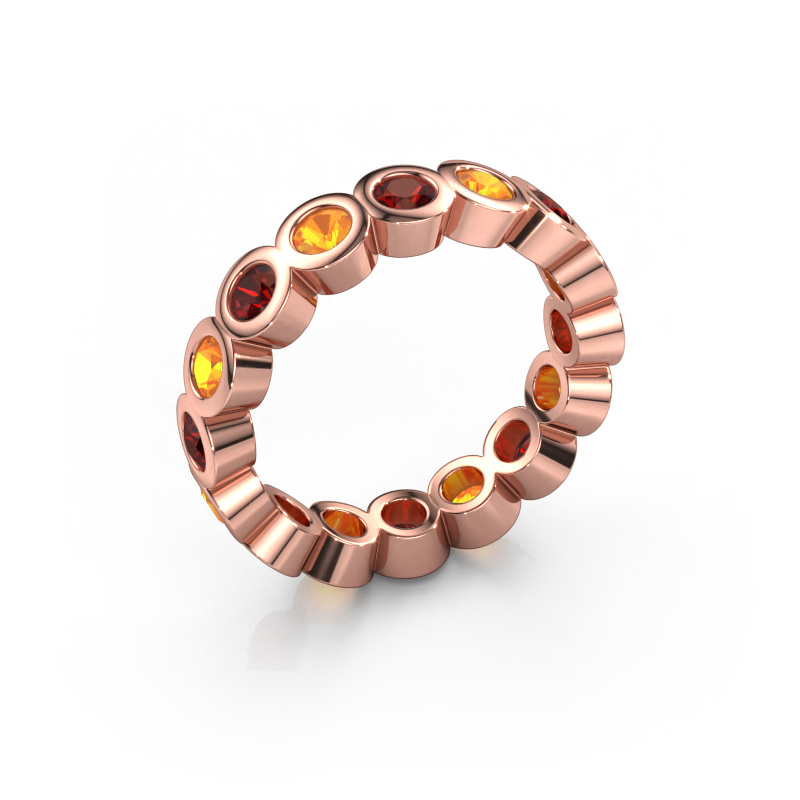 Bild von Vorsteckring Edwina 3 585 Roségold Granat 3 mm