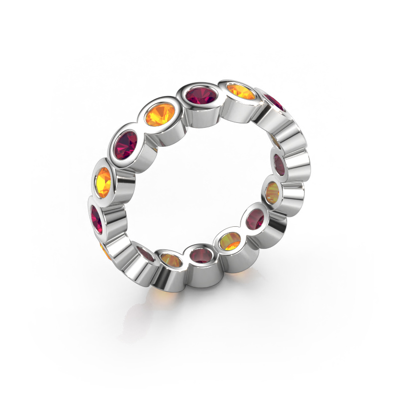 Image of Stackable ring Edwina 3 585 white gold Rhodolite 3 mm