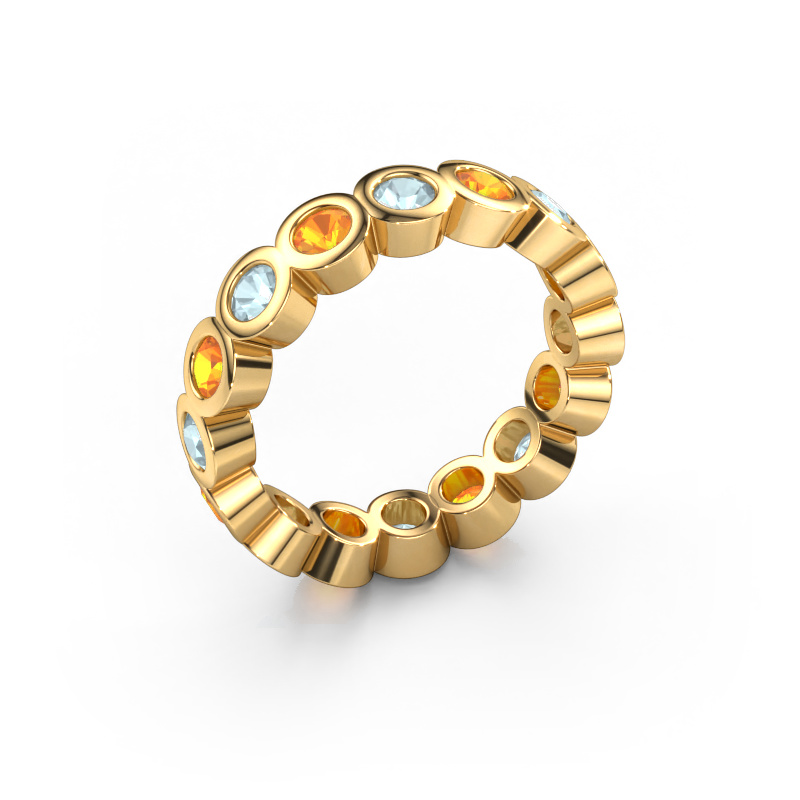 Image of Stackable ring Edwina 3 585 gold Aquamarine 3 mm